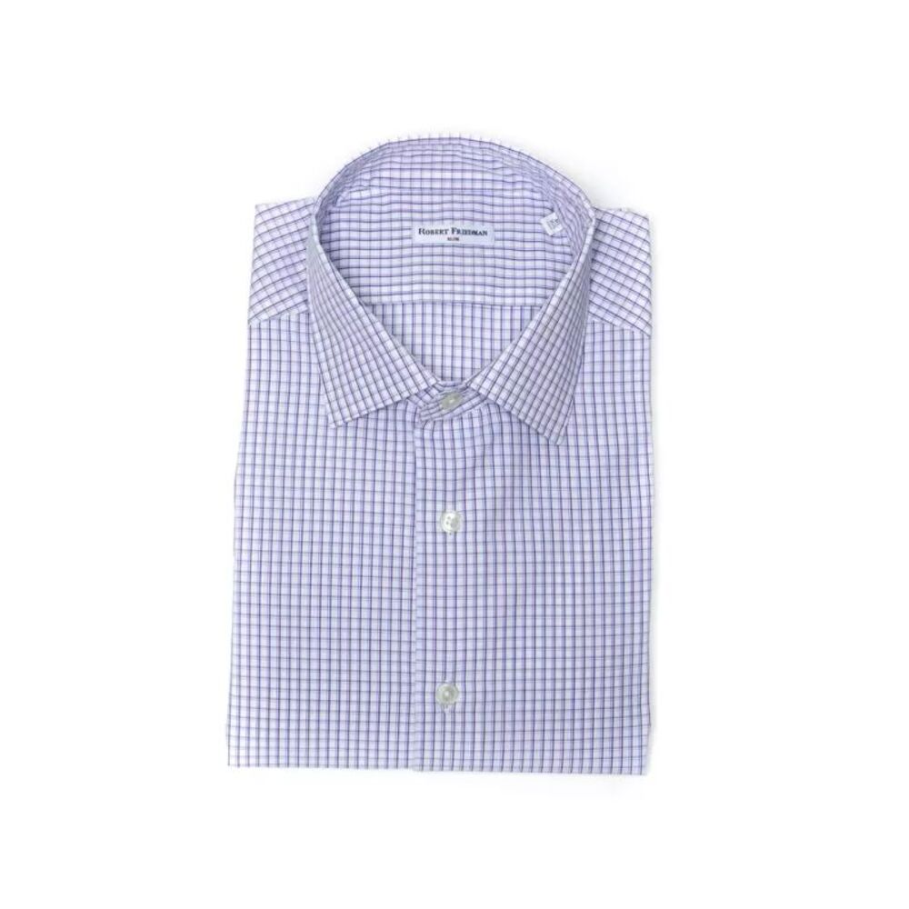 Robert Friedman Burgundy Cotton Men Men's Shirt